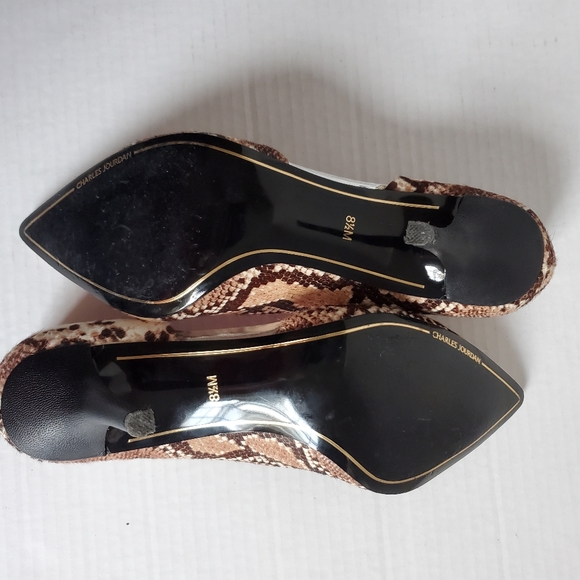 Charles Jourdan Cakdhair Reptile Print d'Orsay Pump 8.5 - Picture 10 of 11